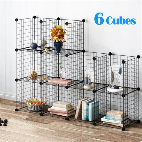 6 cubic wire shelves